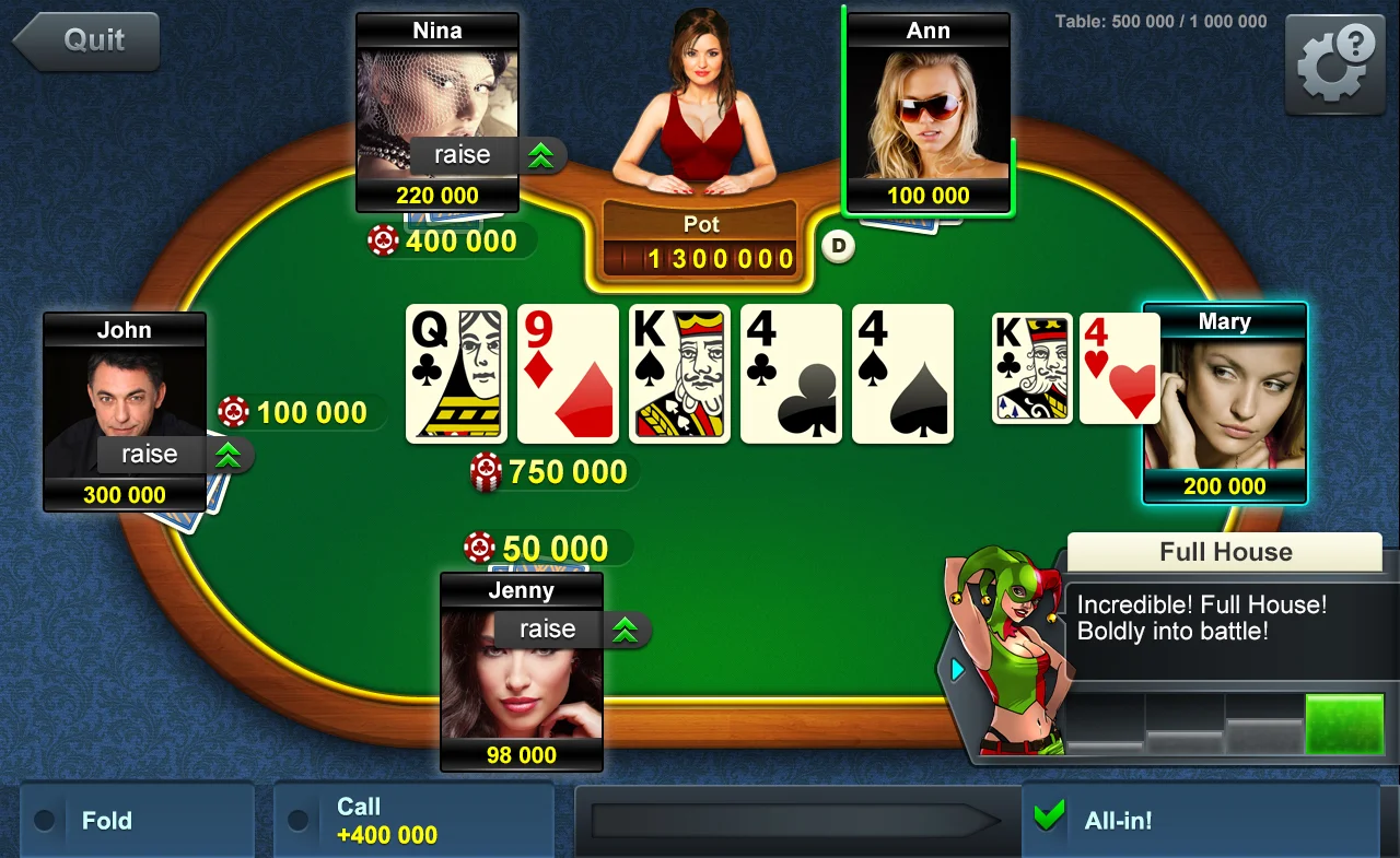 Fold poker
